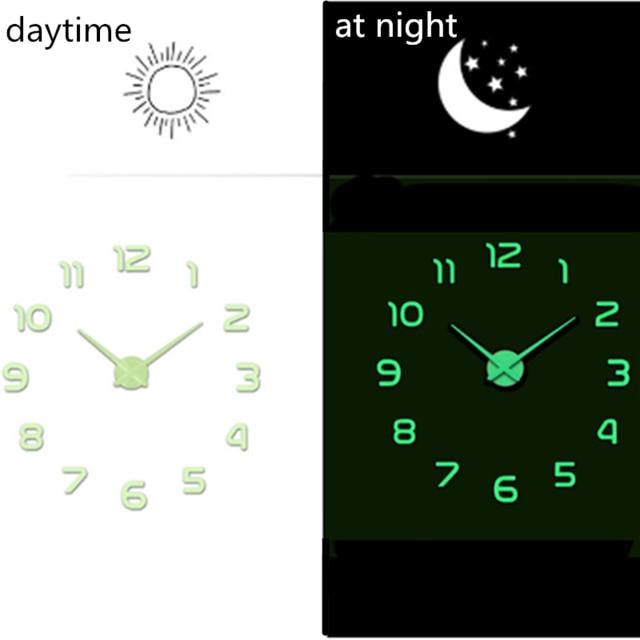 Acrylic Mirror Living Room Creative Wall Clock Product Decoration C 80cmto120cm 0 - Tophatter Daily Deals