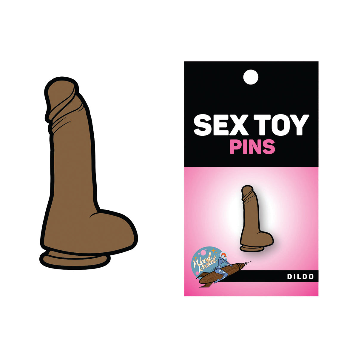 Wood Rocket Brown Dildo Pin - Tophatter Daily Deals
