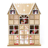 Santa House Advent Calendar with 24 Drawers | Wooden Christmas Advent Calendar Advent Calendar - Tophatter Daily Deals