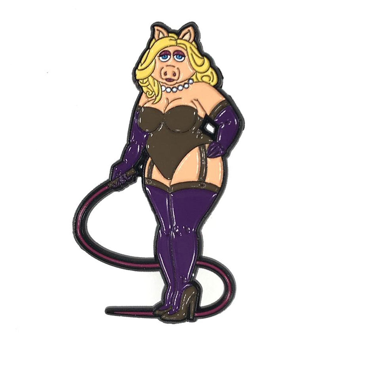 Geeky & Kinky Miss Piggy Whip Pin - Tophatter Daily Deals