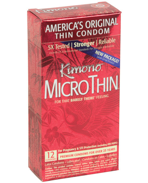 Kimono Micro Thin Condom - Box of 12 Condoms - Tophatter Daily Deals
