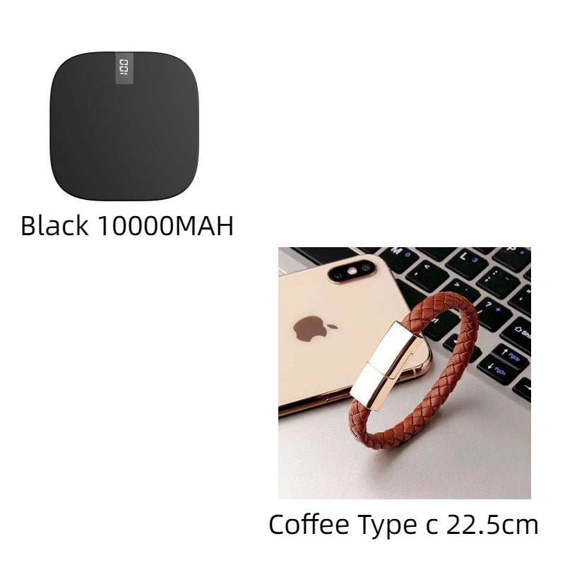 10000 mAh Mini Power Bank Fast Input Digital Display Powerbank Black Suit L 10000MAH 0 - Tophatter Daily Deals