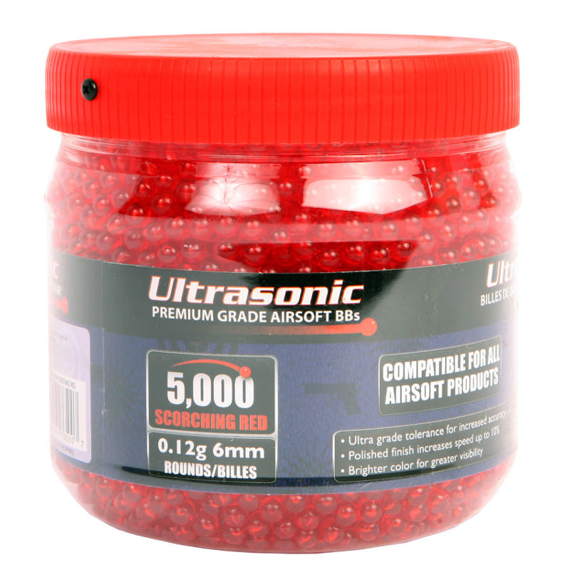 5000 Cybergun Ultrasonic Red .12g 6mm Airsoft BBs - TOPHATTER'S ARMORY DEALS Collectible Weapons - Tophatter Daily Deals