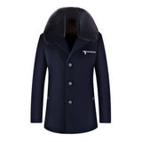 Warm Classic Men's Coat - Single-Breasted, Polyester Navy 3D Changing Face Moving Picture Frame - Tophatter Daily Deals