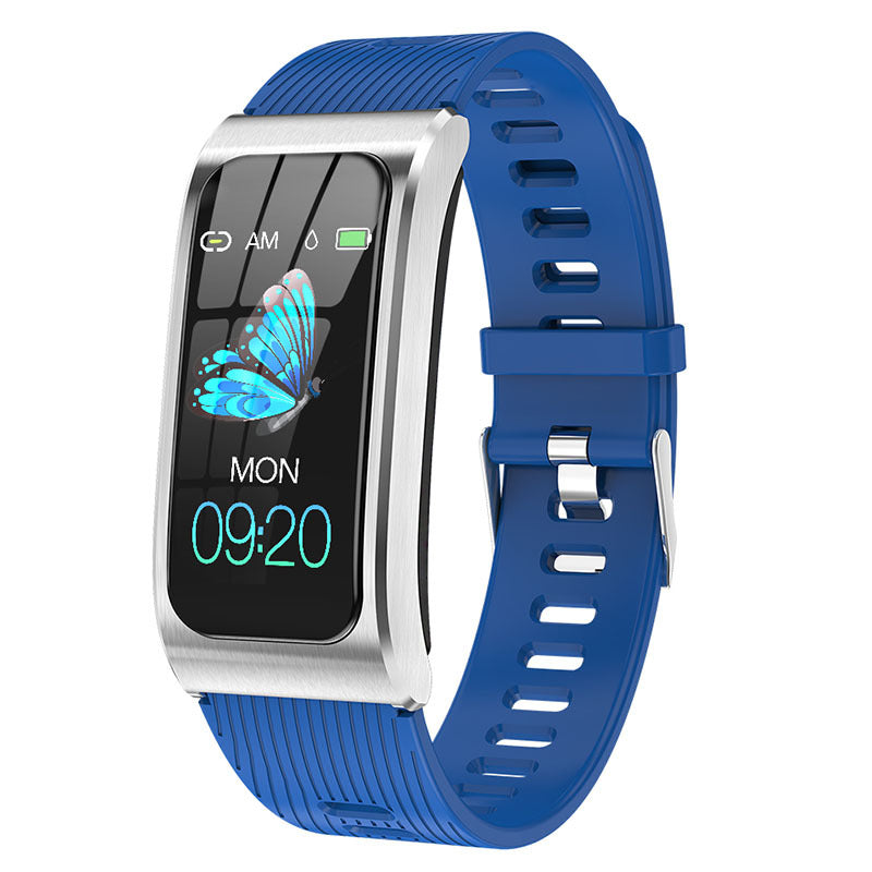 AK12 color screen smart bracelet heart rate monitoring Blue 0 - Tophatter Daily Deals