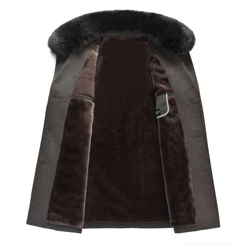 Warm Classic Men's Coat - Single-Breasted, Polyester 3D Changing Face Moving Picture Frame - Tophatter Daily Deals