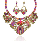 Bohemian drop stone alloy jewelry set Purple set 0 - Tophatter Daily Deals