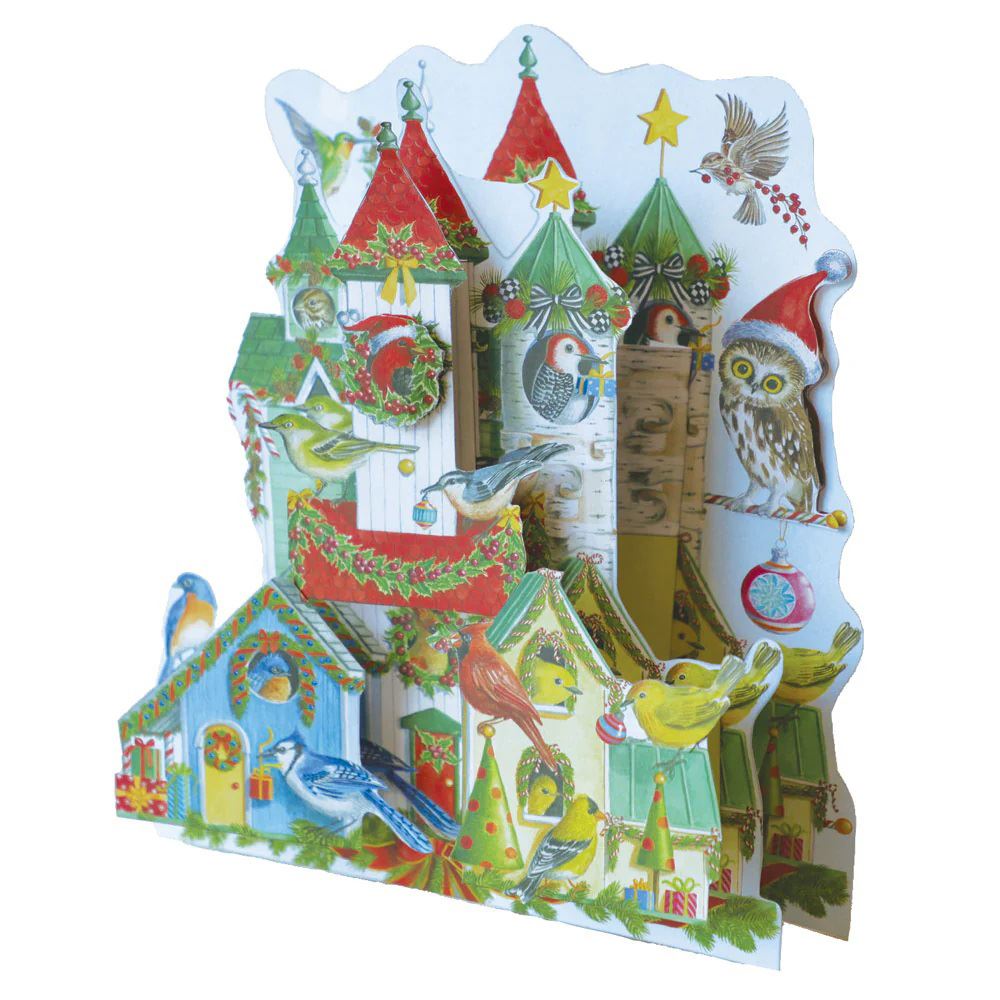 Pop-up 3D Birdhouses Christmas Advent Calendar | Freestanding Advent Calendar Advent Calendar - Tophatter Daily Deals