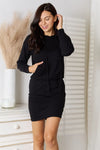 Culture Code Full Size Drawstring Long Sleeve Hooded Dress Casual Dresses - Tophatter Daily Deals