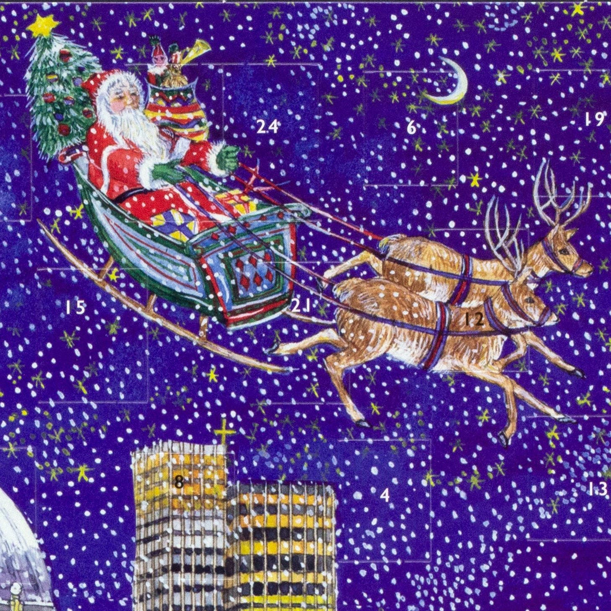 City of London Christmas Advent Calendar | Santa Picture Advent Calendar - 21cm Advent Calendar - Tophatter Daily Deals