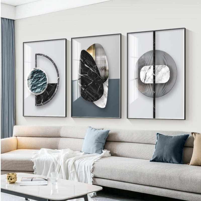 Abstract Geometric Canvas Painting Picture Home Decor Wall Poster 0 - Tophatter Daily Deals