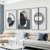 Abstract Geometric Canvas Painting Picture Home Decor Wall Poster 0 - Tophatter Daily Deals
