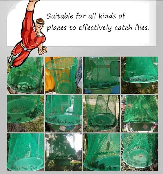 Fly Trap Reusable Ranch Mesh Trap Summer Barn Pest Control - Tophatter Daily Deals