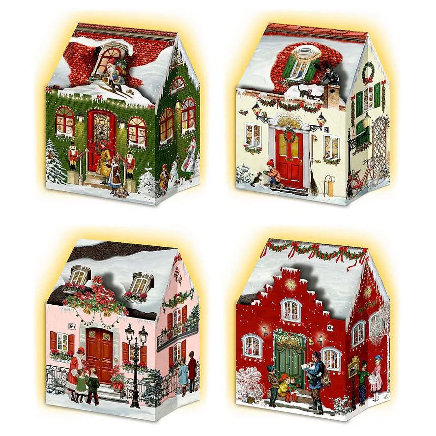 Mini Pop-up Christmas Advent Calendar House with 24 Glittery Doors & Envelope Advent Calendar - Tophatter Daily Deals