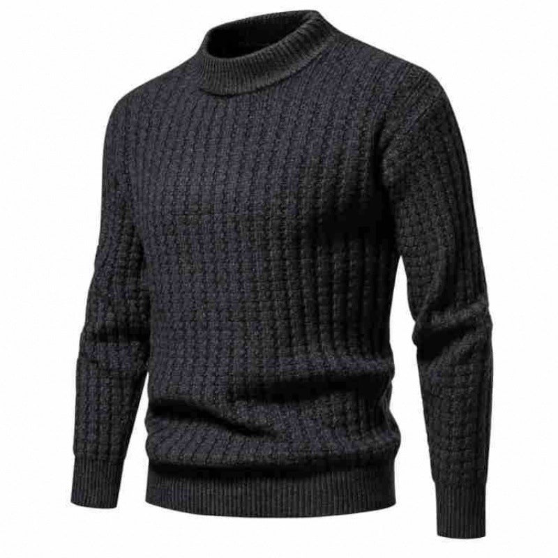 Warm Men's Knit Sweater - Round Neck Ribbed Knit, Autumn 3D Changing Face Moving Picture Frame - Tophatter Daily Deals