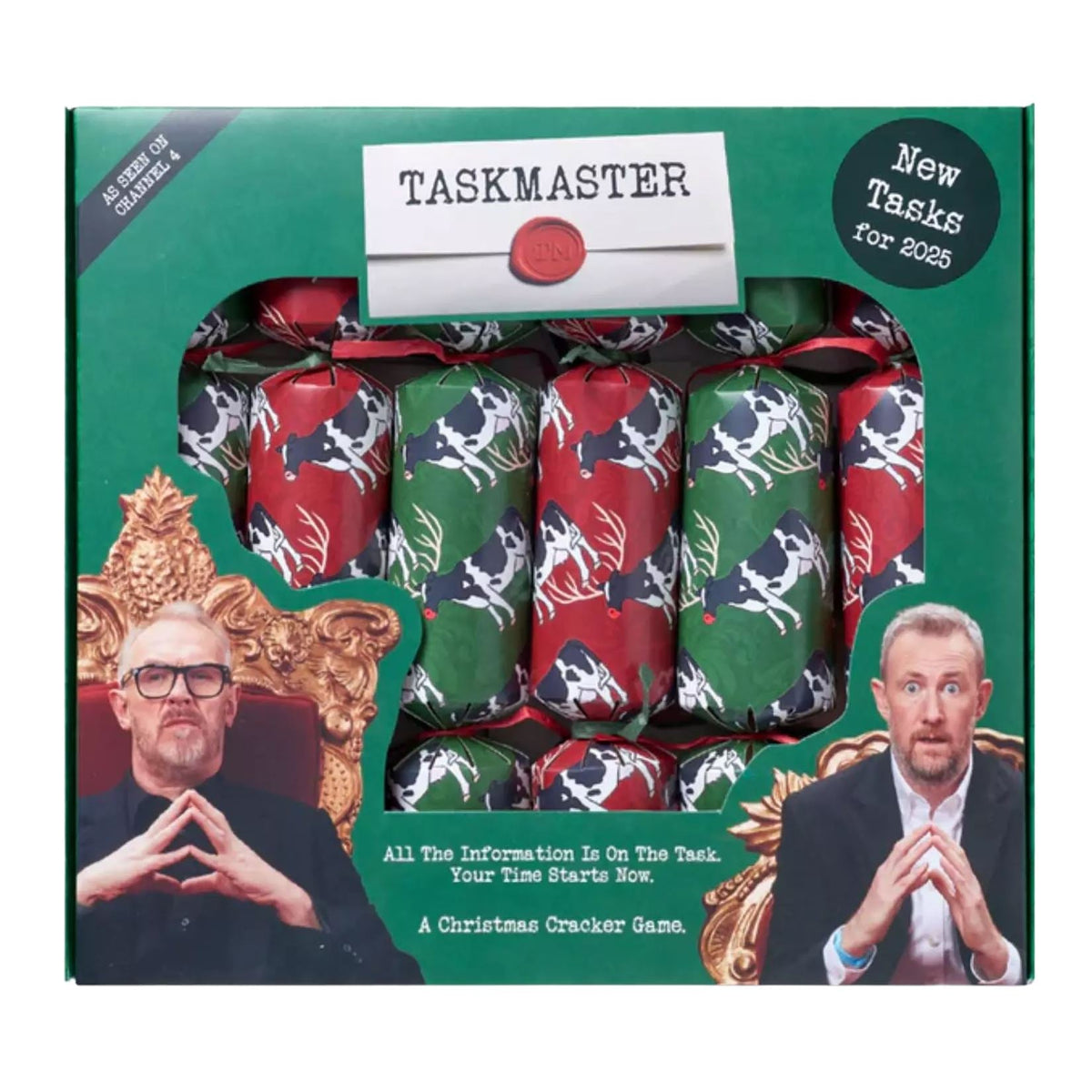 Taskmaster 2025 Christmas Crackers Pack of 6 with Original Tasks and Trophy Christmas Cracker - Tophatter Daily Deals