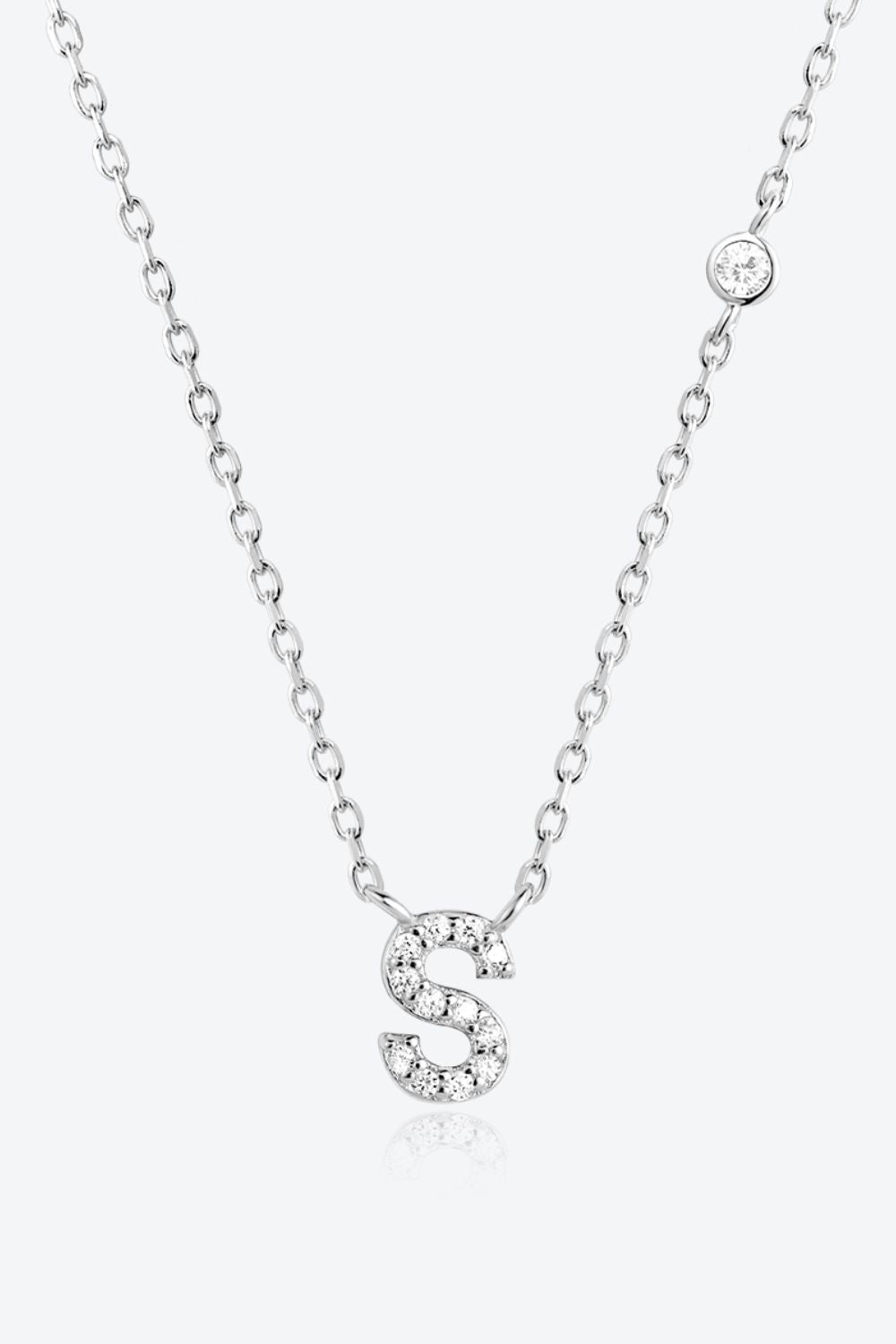 Q To U Zircon 925 Sterling Silver Necklace S Silver One Size Necklaces - Tophatter Daily Deals