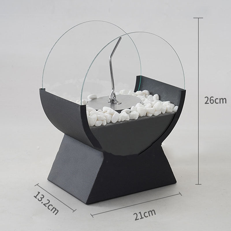 Alcohol Fireplace Arch Portable Stove Desktop Decoration Fireplace Black 0 - Tophatter Daily Deals