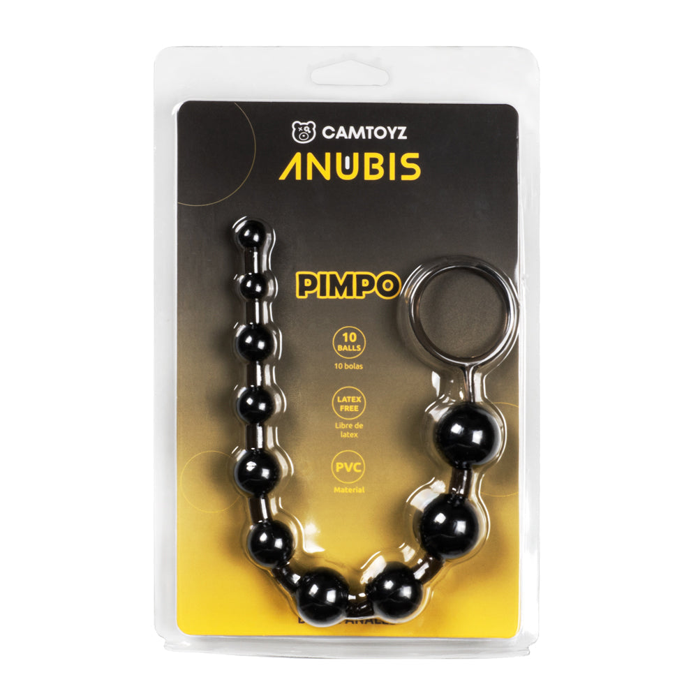 Anubis Black Pimpo Anal Beads - Tophatter Daily Deals