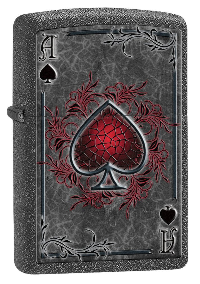 Zippo Lighter: Ace of Spades - Iron Stone 77151 - Tophatter Daily Deals