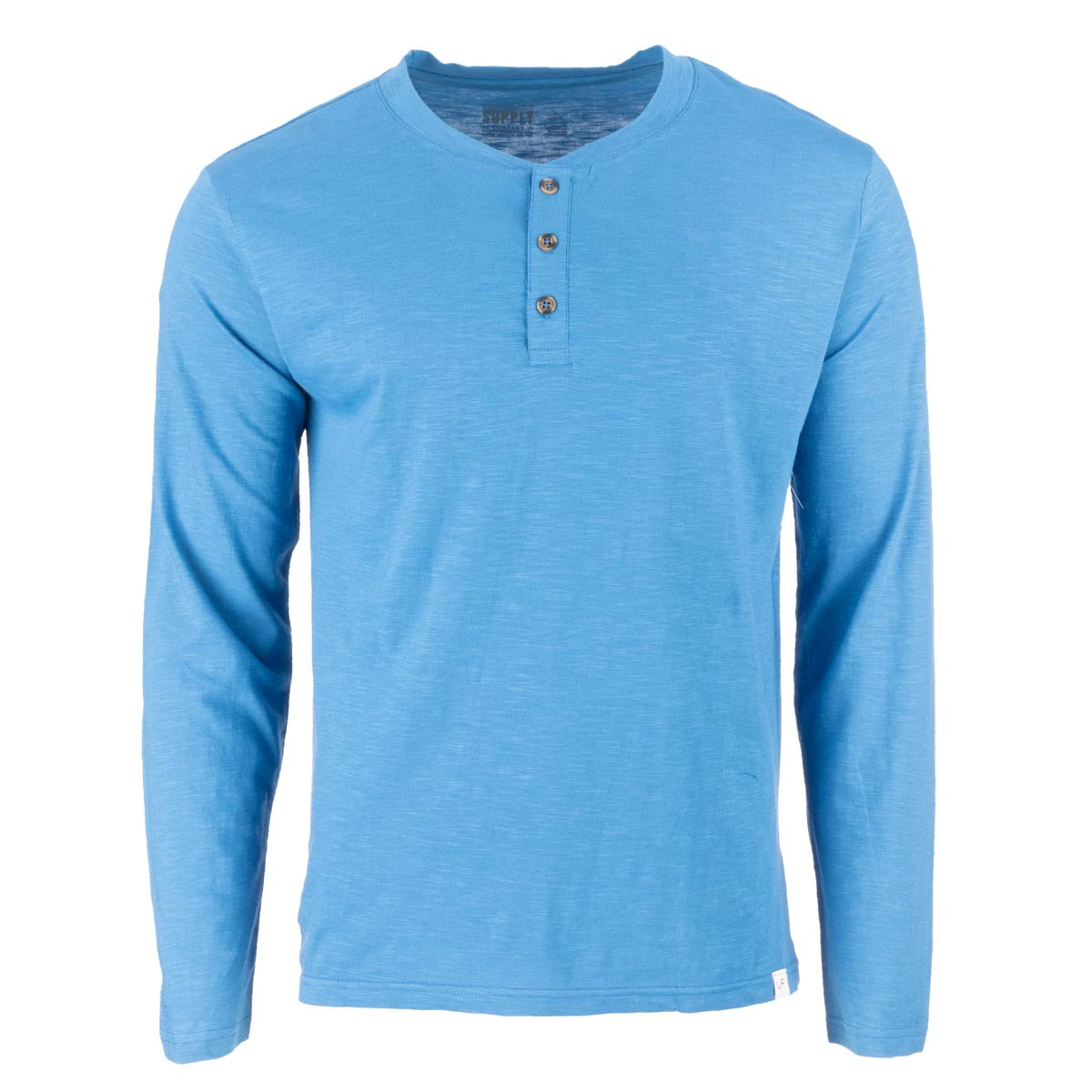 London Fog Men's Long Sleeve Henley Moroccan Blue Long Sleeves - Tophatter Daily Deals