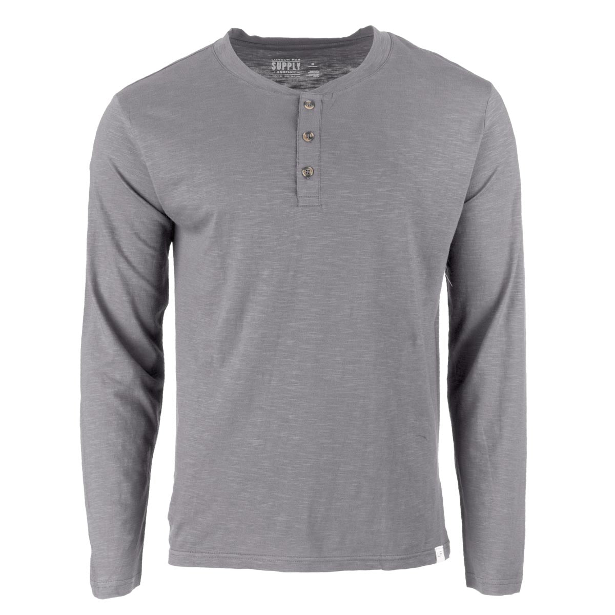 London Fog Men's Long Sleeve Henley Smoke Grey Long Sleeves - Tophatter Daily Deals