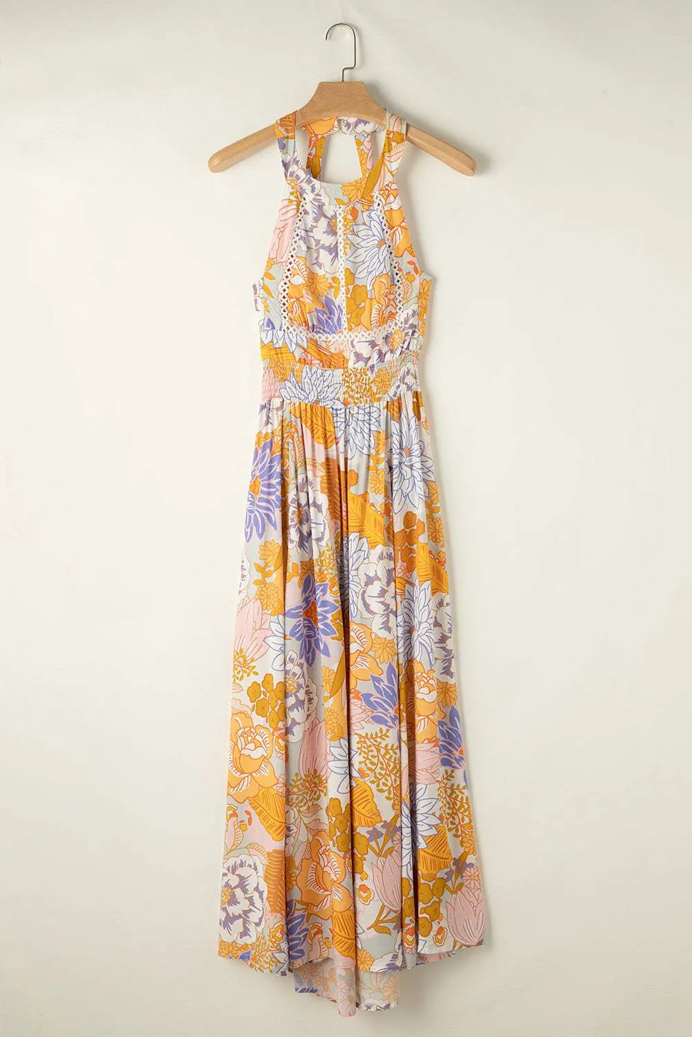 Tied Printed Grecian Sleeveless Maxi Dress Casual Dresses - Tophatter Daily Deals