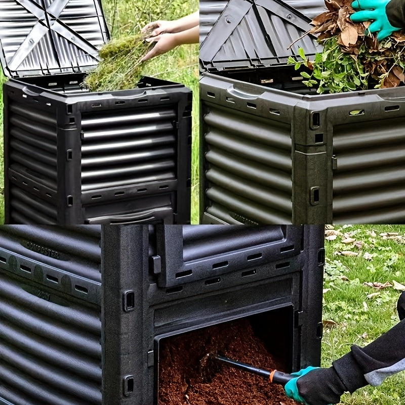 Square Compost Bin with Lid Composters - Tophatter Daily Deals