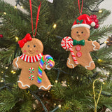 Gingerbread Cookie Christmas Bauble | Christmas Tree Hanging Decoration - 10cm Baubles - Tophatter Daily Deals