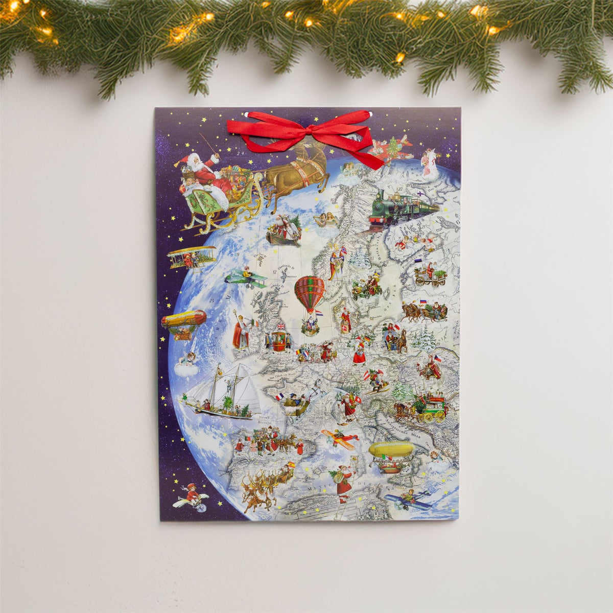 Giving Gift on Christmas Eve | Santa’s Journey Christmas Advent Calendar 52x38cm Advent Calendar - Tophatter Daily Deals