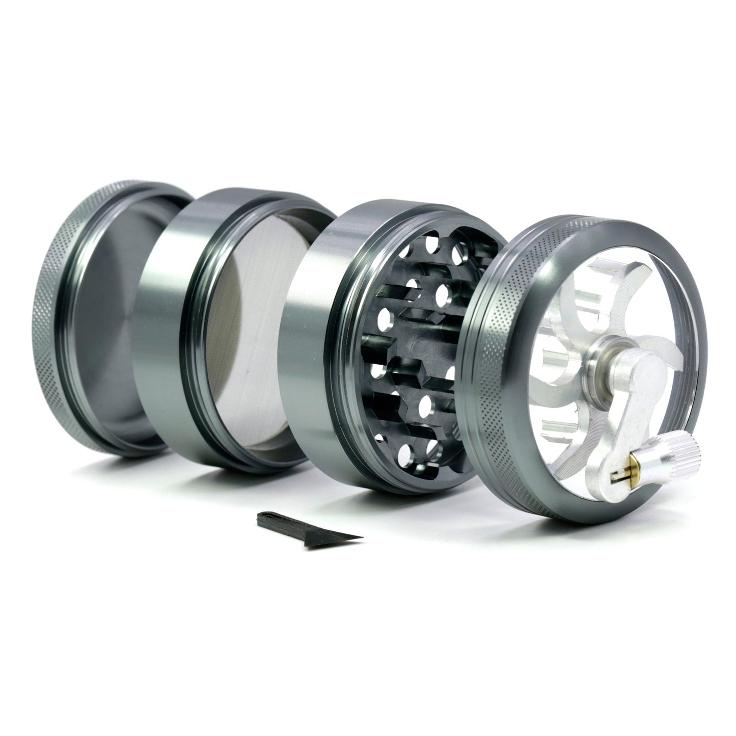 63MM aluminum alloy rocker smoke grinder 0 - Tophatter Daily Deals