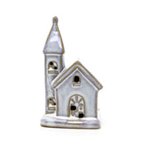 Ceramic LED Church | Light-Up Christmas Chapel Ornament Festive Decoration 12cm LED Light - Tophatter Daily Deals