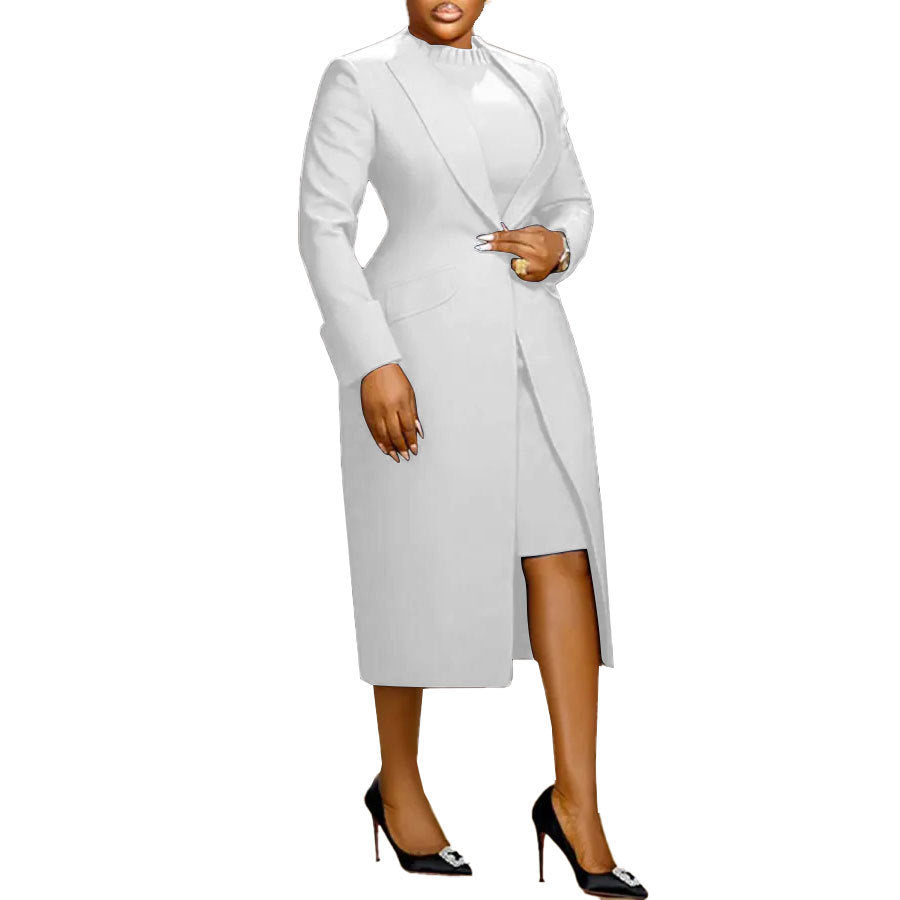 Back Slit Suit Vest Two-piece Set White 0 - Tophatter Daily Deals