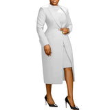 Back Slit Suit Vest Two-piece Set White 0 - Tophatter Daily Deals