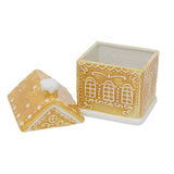 Gingerbread House Cookie Jar | Christmas Ceramic Biscuit Barrel with Lid - 23cm Jar - Tophatter Daily Deals