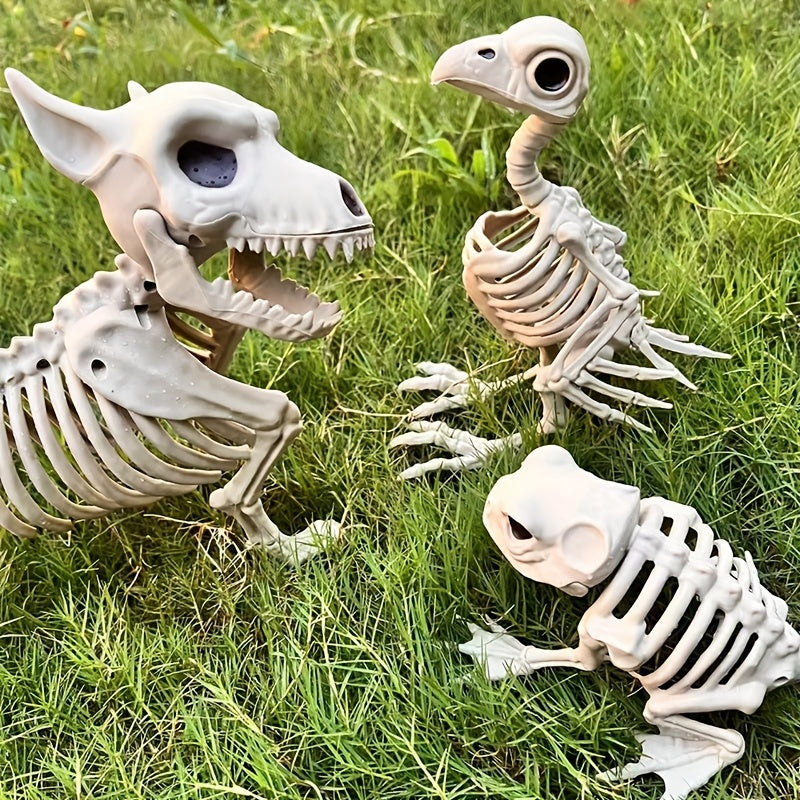 Halloween Poseable Skeleton Animal Set (3pcs) Halloween - Tophatter Daily Deals