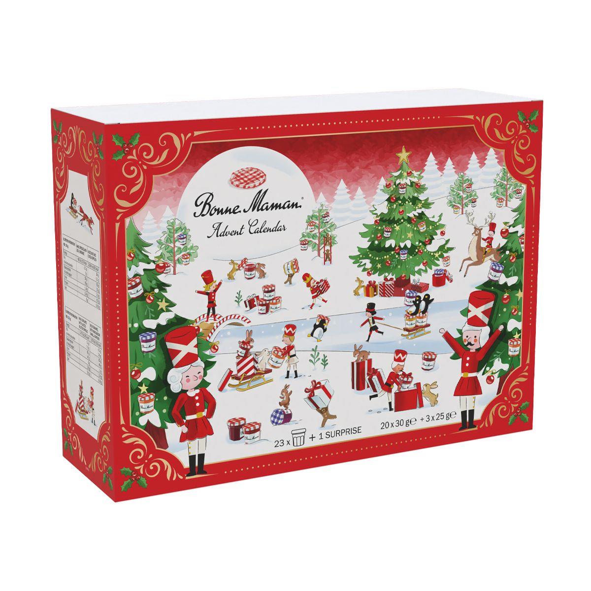 Bonne Maman Christmas Advent Calendar Mini Jars of Conserves & Caramels Advent Calendar - Tophatter Daily Deals
