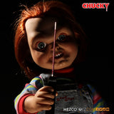 Child's Play - UK Exclusive Talking Chucky (Evil Face) 15" MDS Megascale Collectible Figure - Tophatter Daily Deals