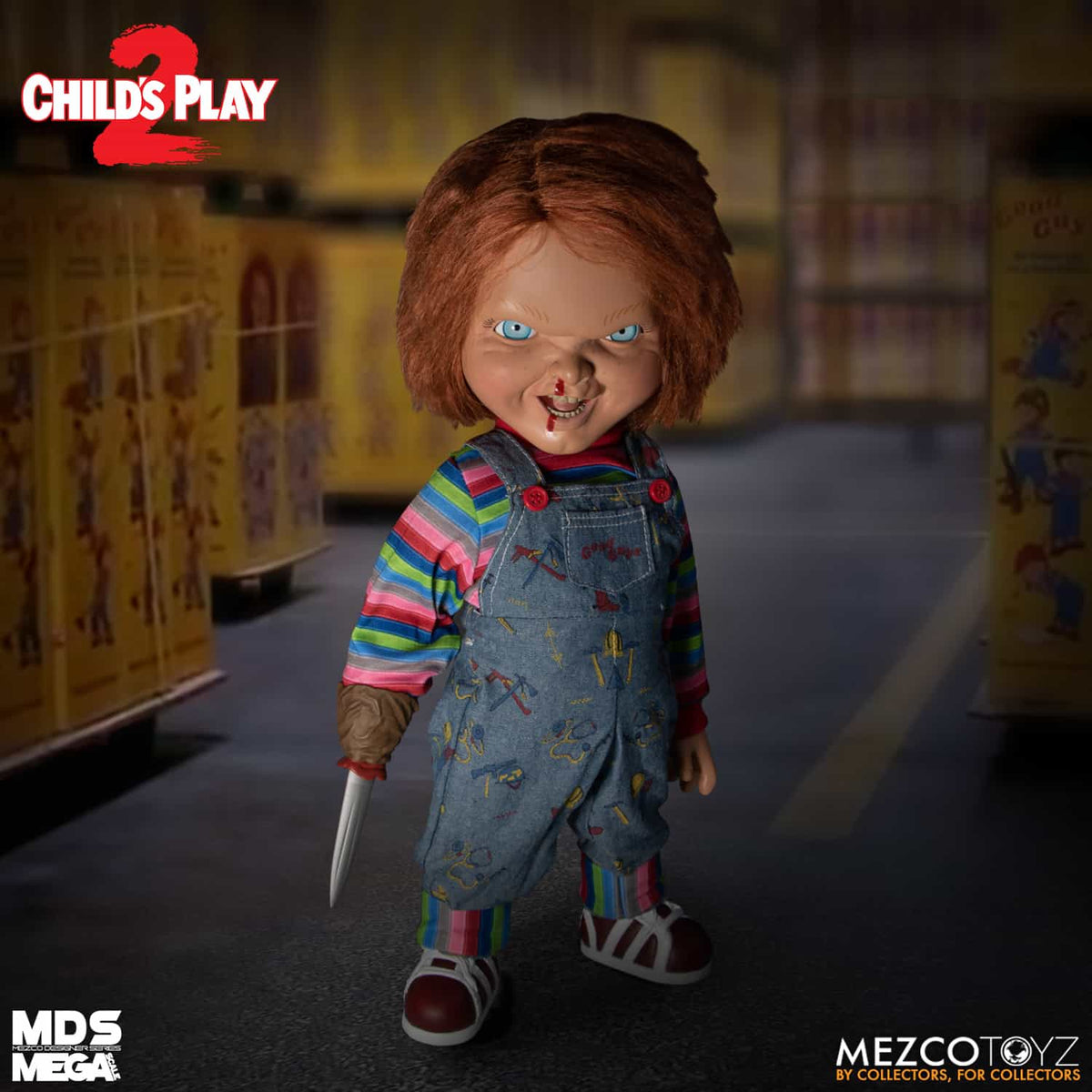 Child's Play – Official Menacing Chucky Action Figure with Sound Action Figure - Tophatter Daily Deals