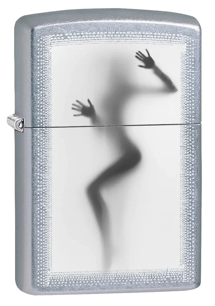 Zippo Lighter Nude Girl Against the Glass - Street Chrome - Tophatter Daily Deals
