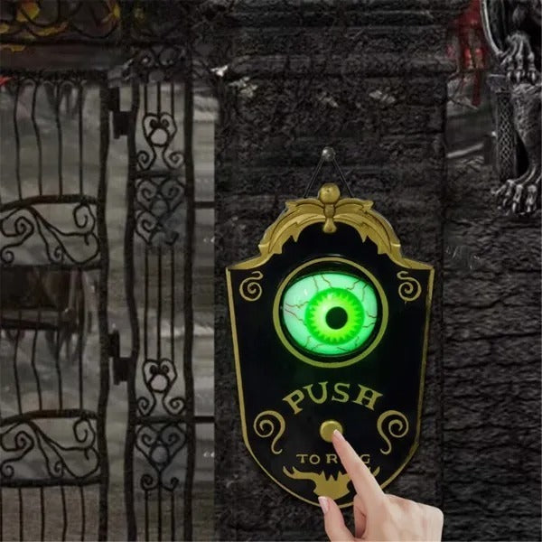 Halloween Decoration Light Up Eyeball Doorbell 2025 3D Changing Face Moving Picture Frame - Tophatter Daily Deals