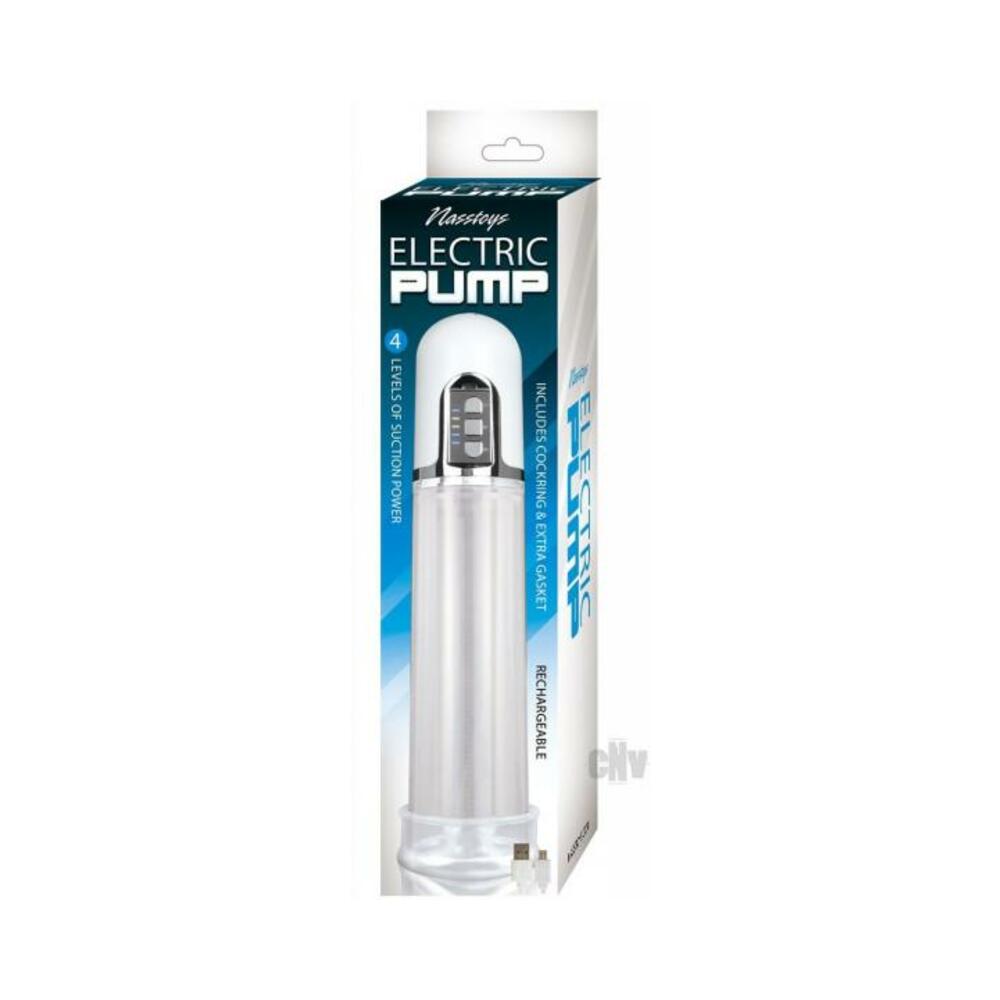 Rechargeable Clear Electric Pump With C Ring And Extra Gasket - Tophatter Daily Deals