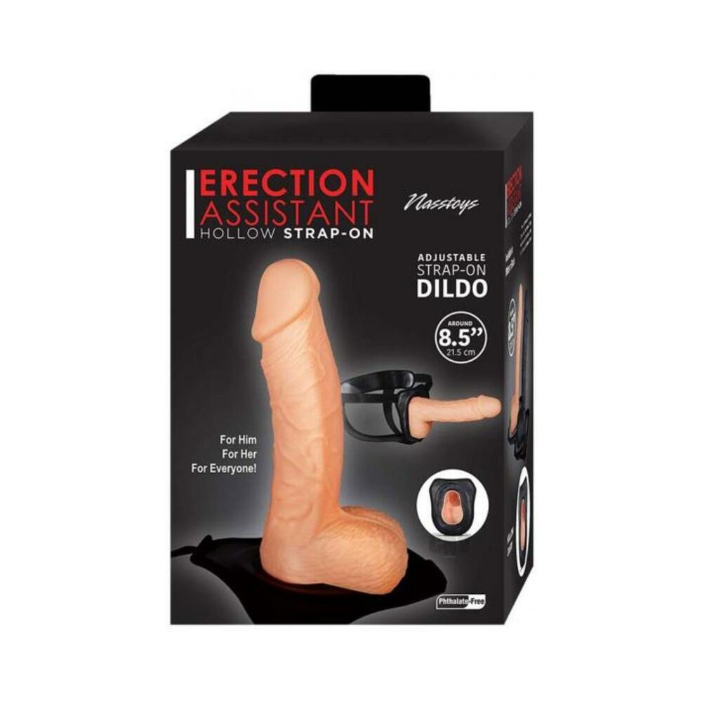 Erection Assistant Hollow Strap-on 8.5 In. White - Tophatter Daily Deals