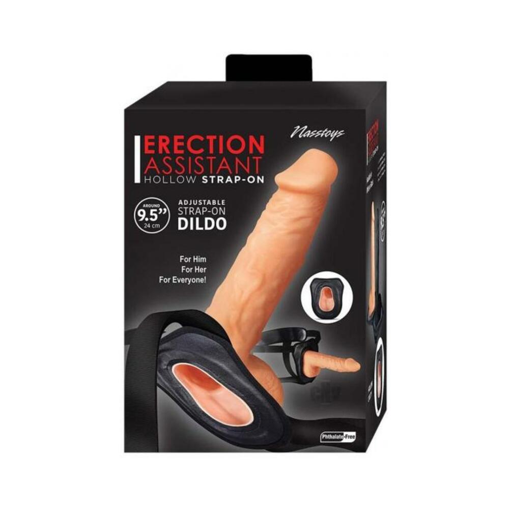 Erection Assistant Hollow Strap-on 9.5 In. White - Tophatter Daily Deals
