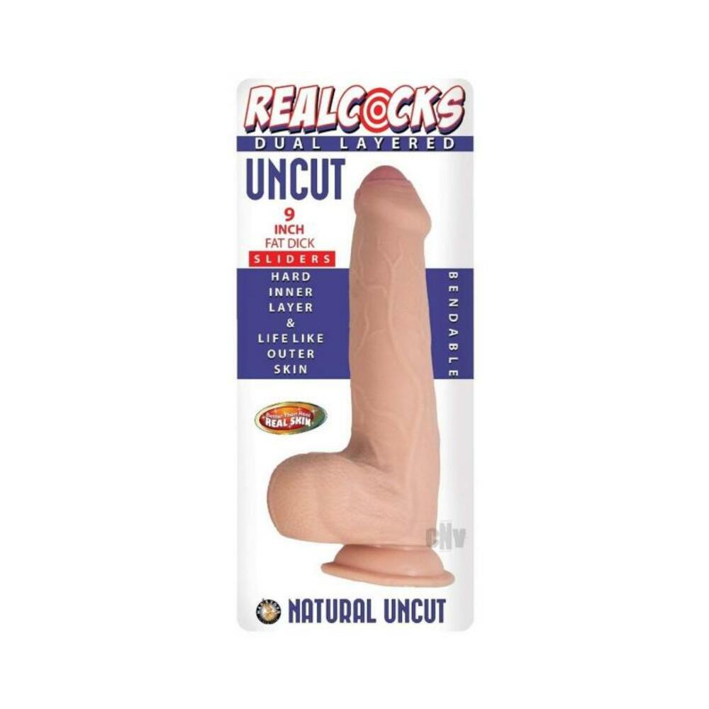 Realcocks Dual Layered Uncut Slider Fat Dick 9 In. Light - Tophatter Daily Deals