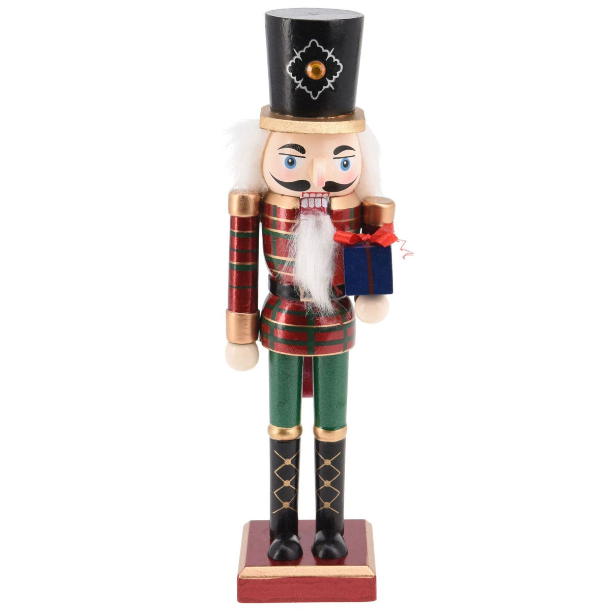 Traditional Christmas Nutcracker Soldier Wooden Figure with Moveable Parts 38cm Ornament - Tophatter Daily Deals