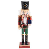 Traditional Christmas Nutcracker Soldier Wooden Figure with Moveable Parts 38cm Ornament - Tophatter Daily Deals