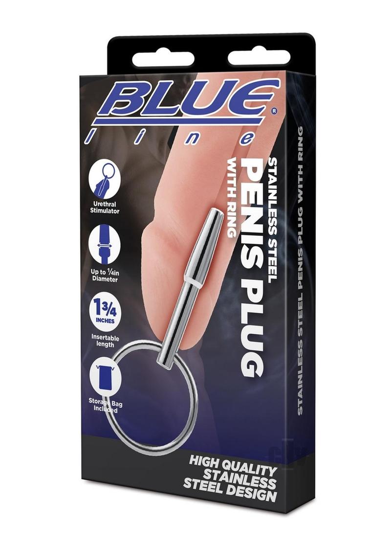 Blueline Steel Penis Plug W/ring - Tophatter Daily Deals