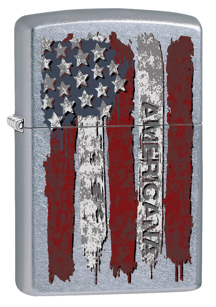 Zippo Lighter: United States Flag, Americana - Street Chrome 78480 - Tophatter Daily Deals
