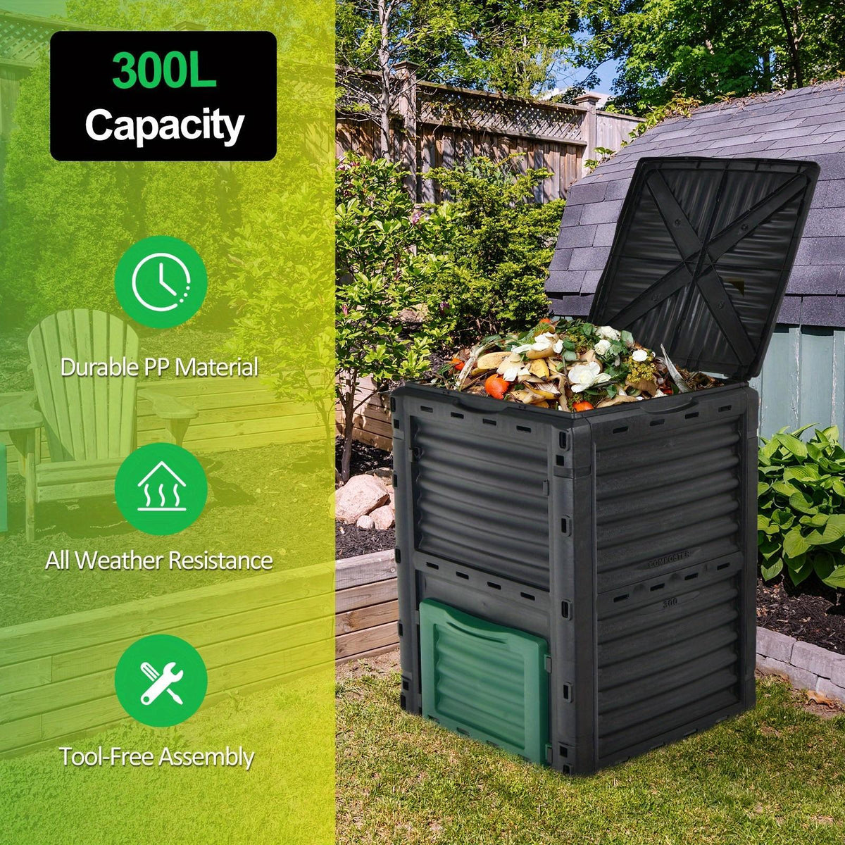 Garden Compost Bin with Rotate Function Composters - Tophatter Daily Deals